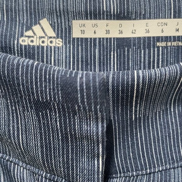 Adidas Golf Shorts Women Size 6 Blue Geo Pattern Activewear Athleisure Summer - Picture 3 of 7